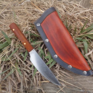 "Blue Hunter" Bushcraft Knife | 1095 High Carbon Steel, Micarta | 7.7" Overall
