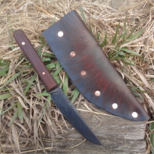 SPECIAL "Katakana" Tanto Knife | 1065 High Carbon Steel, Walnut Handle | 9.3" Overall