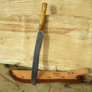 "Cowboy Kukri" Bushcraft Knife | 1065 HC Steel, Elk Antler | 7.2" Overall