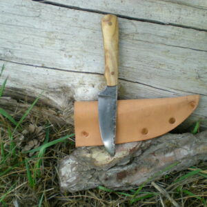 "The Falcon" - Natural Hickory Hunting Knife