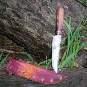 "The Kingsman" - Stabilized Cedar Kitchen Knife